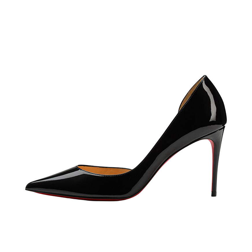 推荐商品：christian louboutin 休闲百搭 时尚优雅 防滑耐磨 尖头皮革 套脚细跟 浅口 高跟鞋 1210663 全黑色