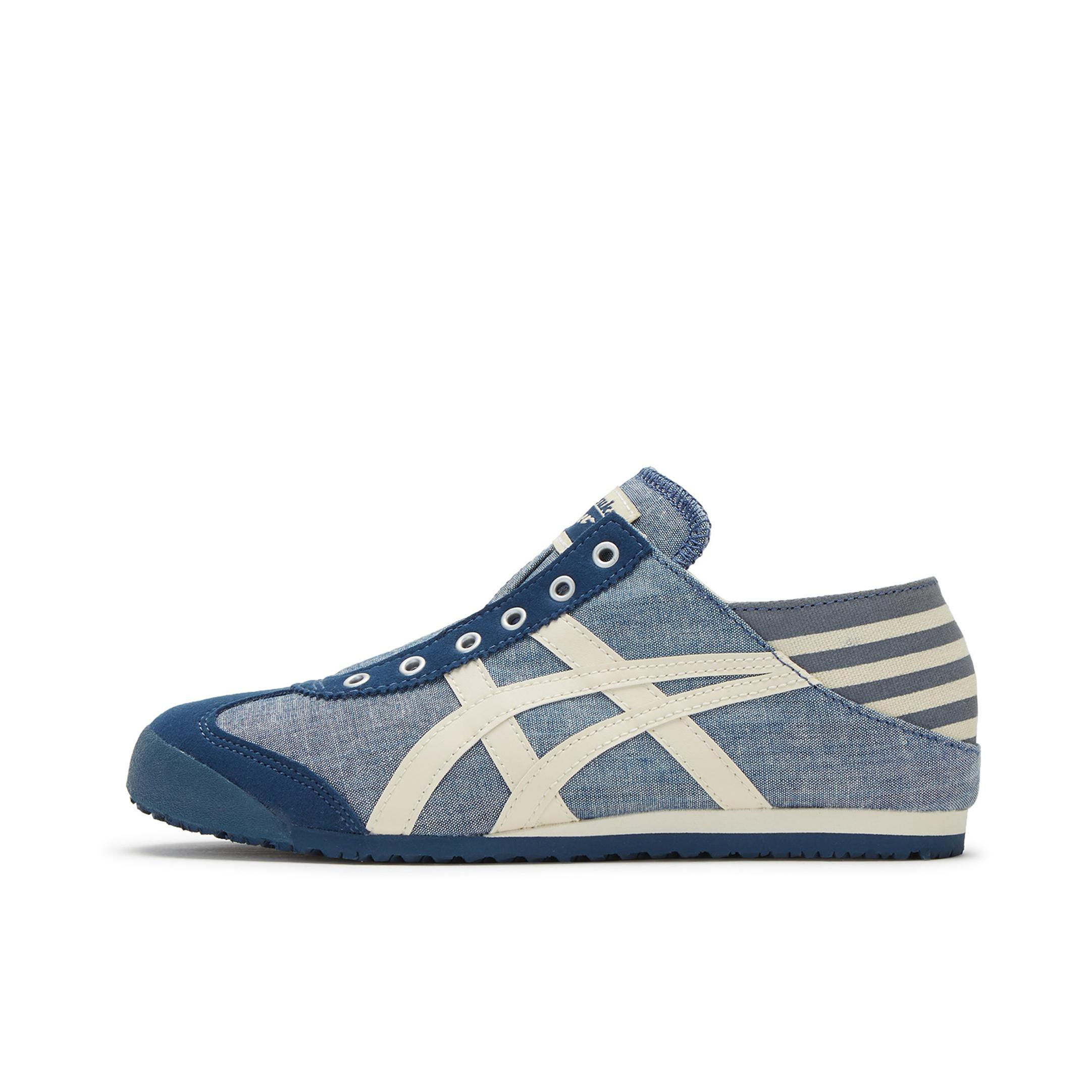 推荐商品：Onitsuka Tiger 鬼塚虎 Mexico 66 Paraty 跑鞋 一脚蹬潮流复古轻便舒适百搭 天蓝色/米色
