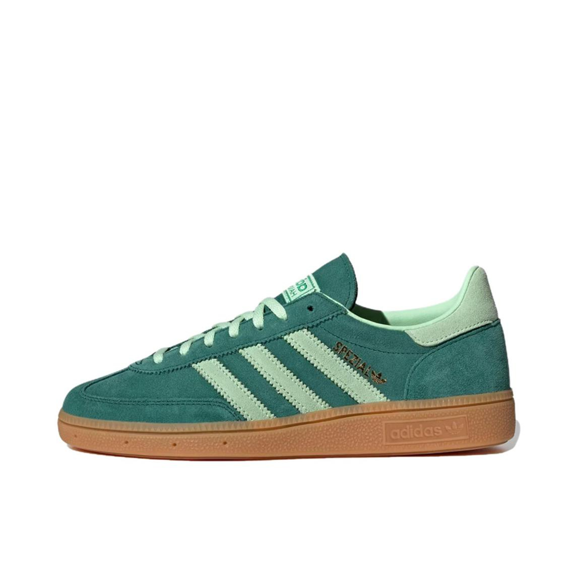 推荐商品：adidas Originals Handball Spezial 薄底鞋 T头鞋 德训鞋 板鞋 简约百搭复古轻便防滑耐磨贴合圆头耐穿 绿色/浅棕色