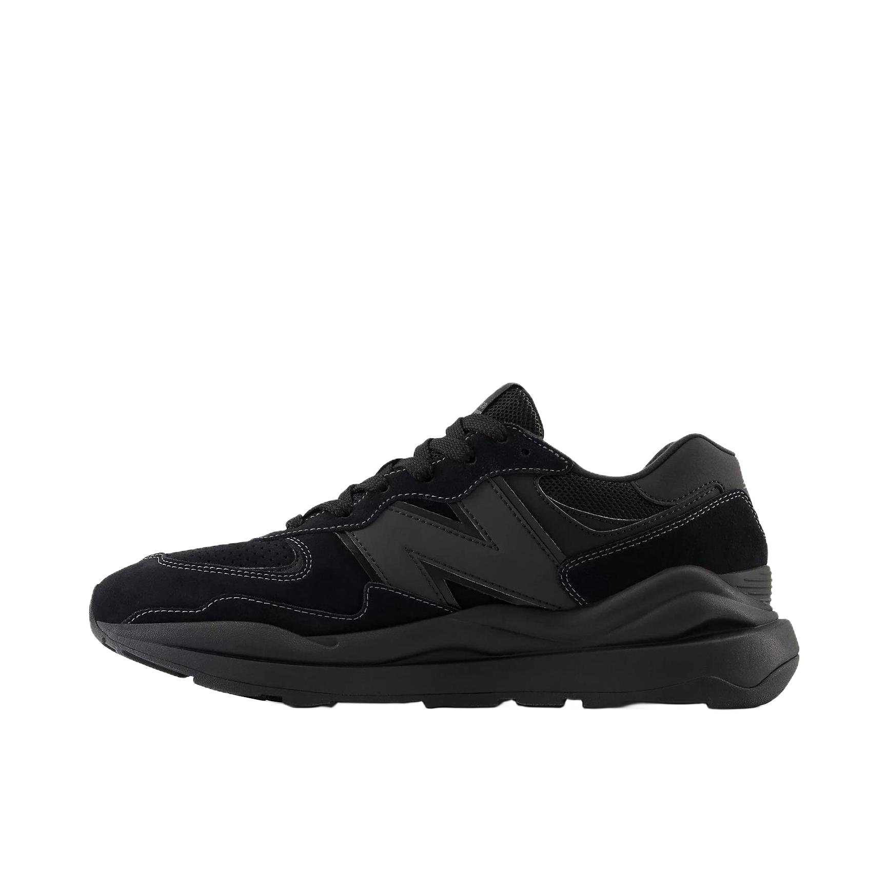 推荐商品：New Balance 5740 跑鞋 轻便减震防滑耐磨透气拼接织物防水复古 纯黑色/暗黑色 