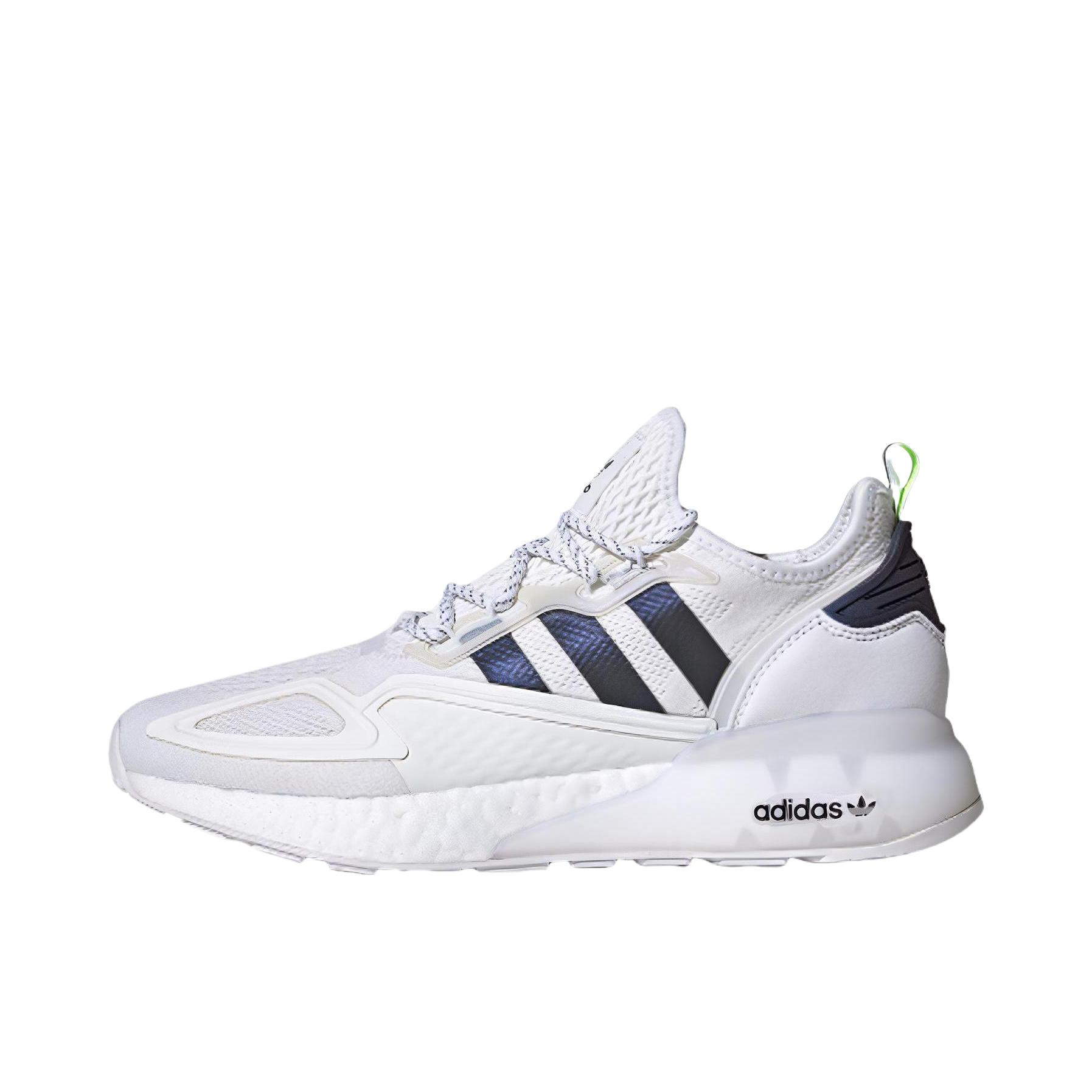 推荐商品：adidas Originals ZX 2K Boost 缓震轻便 透气 织物 跑鞋 White Black 白黑