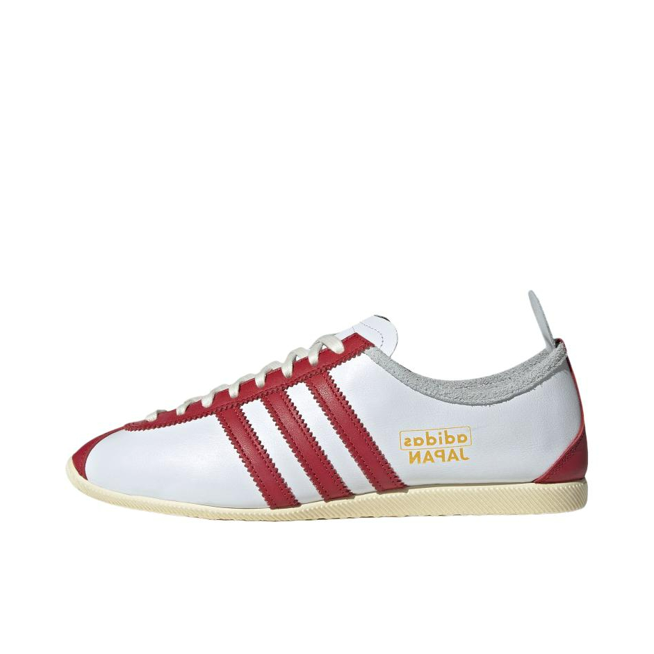 推荐商品：adidas Originals Japan 防滑耐磨 舒适轻便 复古百搭 潮流 T头鞋 薄底鞋 运动休闲鞋 白色/能量红/乳白色