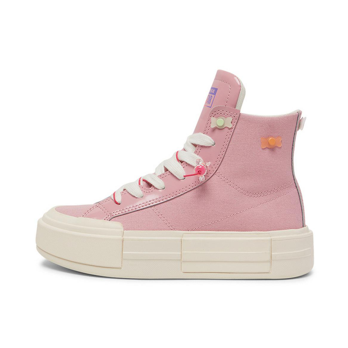 推荐商品：Converse/匡威 All Star Cruise 帆布鞋 防滑耐磨舒适轻便厚底时尚简约百搭 粉色/米色