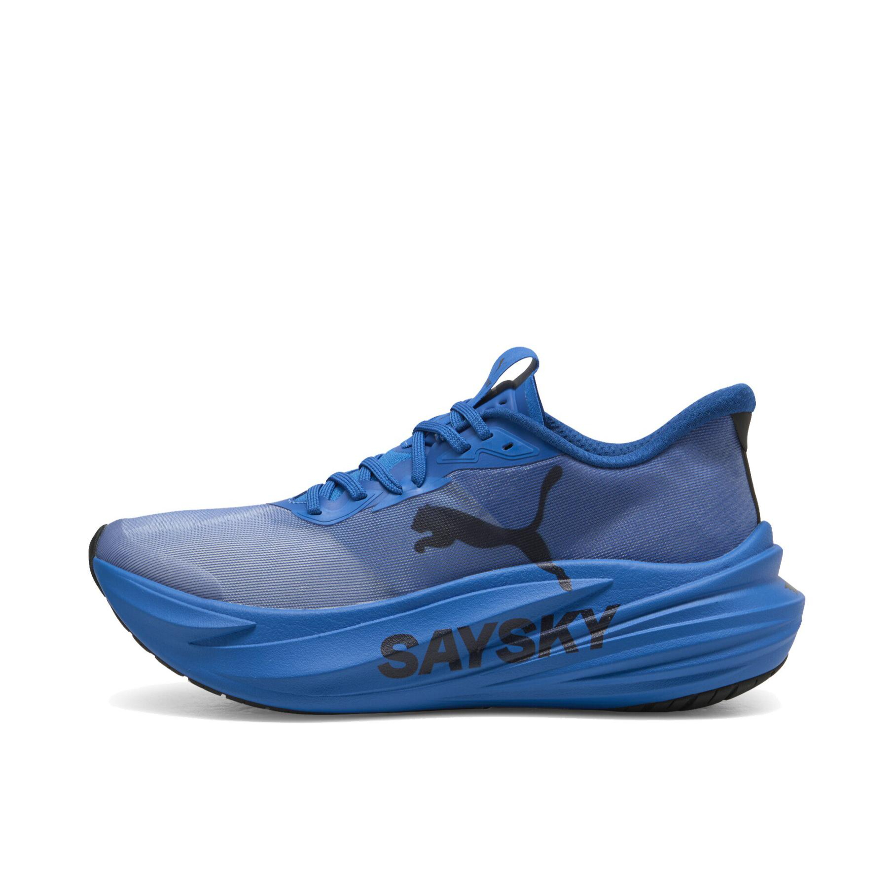 推荐商品：Puma/彪马 Magmax Nitro™ 2 跑鞋 柔软透气休闲厚底贴合回弹缓震防滑 SAYSKY联名/蓝色/黑色