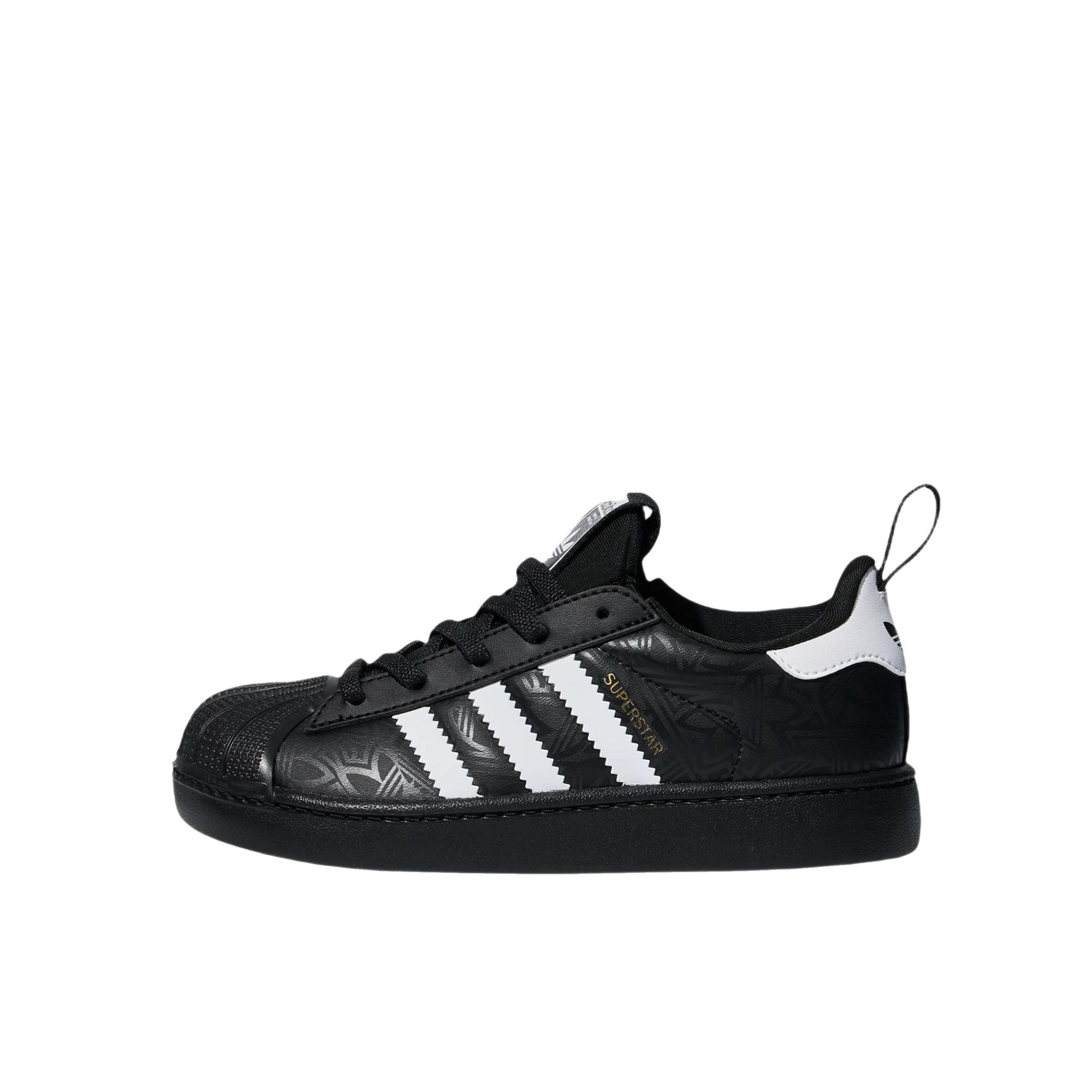 推荐商品：adidas Originals SUPERSTAR QUICKON 板鞋儿童 舒适防滑透气 小童/黑色/白色/金色