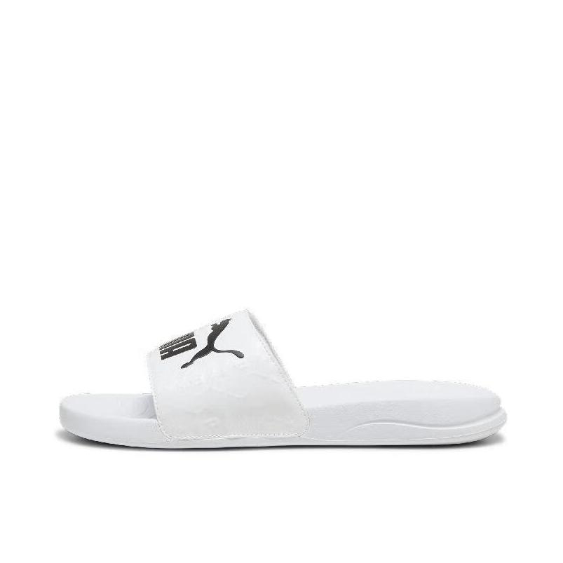 推荐商品：Puma/彪马 Popcat Slide 20 拖鞋 防滑耐磨时尚复古轻便透气舒适一字沙滩外穿防臭  白色/黑色