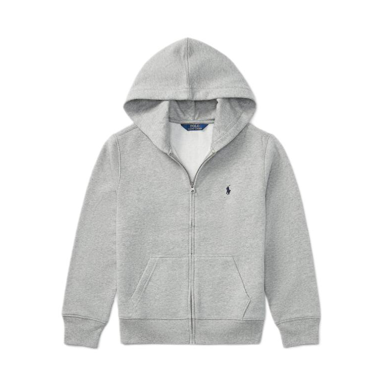 推荐商品：Ralph Lauren/拉夫劳伦童装 加绒拉链Logo连帽长袖卫衣 男中大童 CWPOKNIY6820144 灰