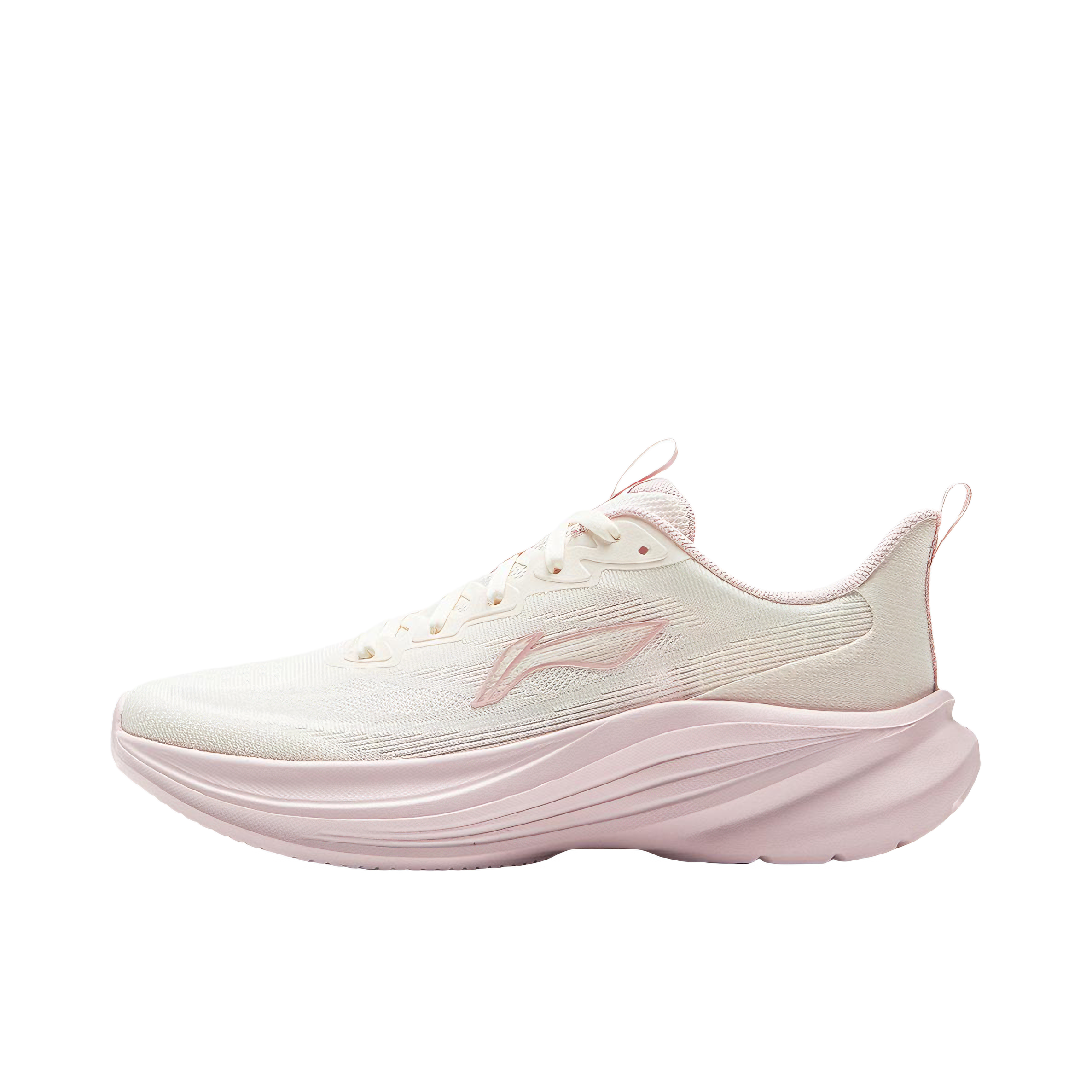 推荐商品：李宁 轻风 减震回弹 网面透气 舒适轻便 耐磨软底 低帮 跑鞋 女款/云雾白