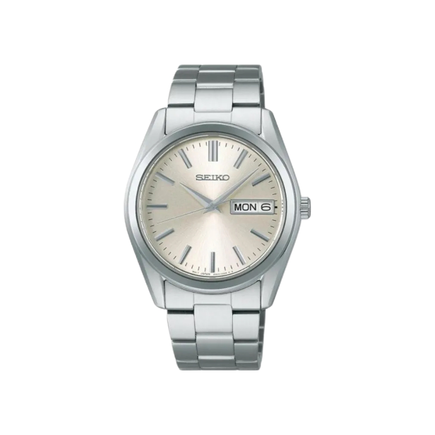 推荐商品：Seiko/精工 100米防水商务不锈钢表带石英男女同款手表