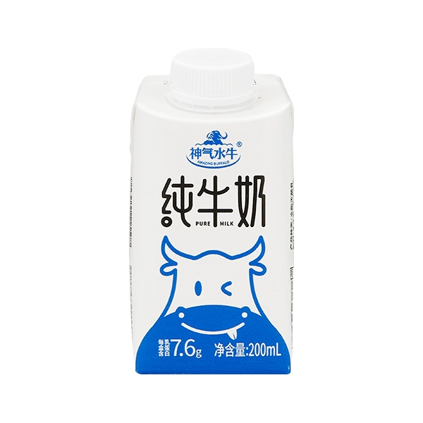 推荐商品：神气水牛 水牛纯牛奶 盒装高钙全脂 200ml/旋盖