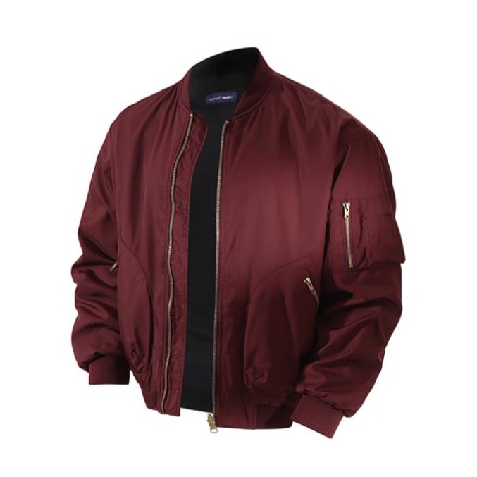 推荐商品：FMACM 双面穿棒球领飞行夹克 FOP259-B10J 紫红