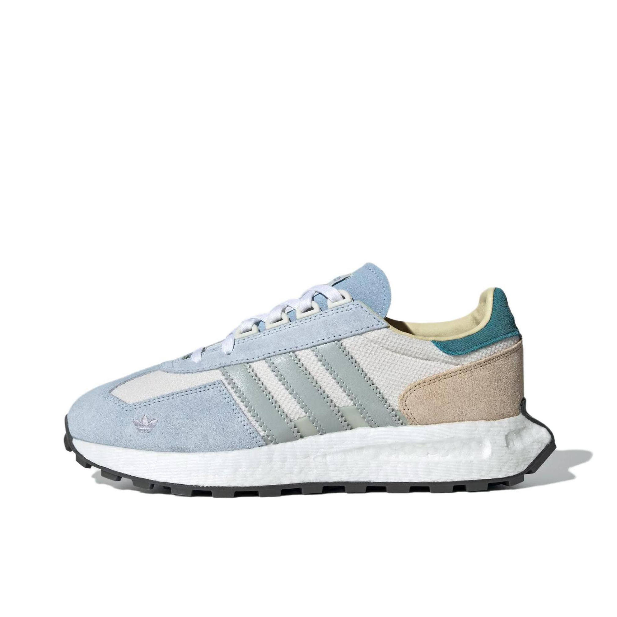 推荐商品：adidas Originals RETROPY E5 跑鞋 缓震透气复古 白色/银色/灰色