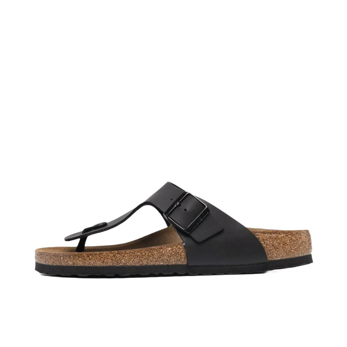 推荐商品：Birkenstock Gizeh系列 时尚百搭 简约 防磨 牛皮革 搭扣 舒适平底 圆头 软木 人字夹趾 外穿 拖鞋 窄版/黑色
