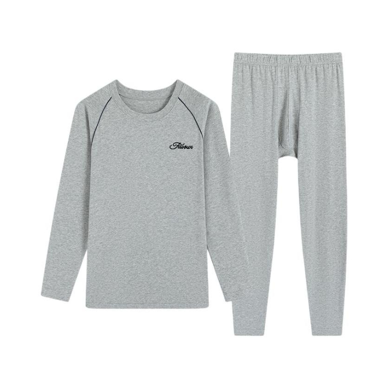 推荐商品：贴身领域 薄款圆领长袖长裤保暖内衣 TSLYM72FA 麻灰 