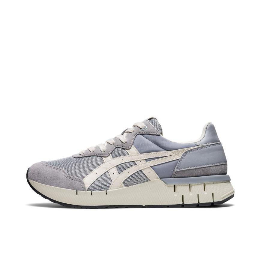 推荐商品：Onitsuka Tiger Rebilac Runner 潮流复古 防滑耐磨 轻便透气 织物 合成革 运动休闲鞋 灰色/米白色