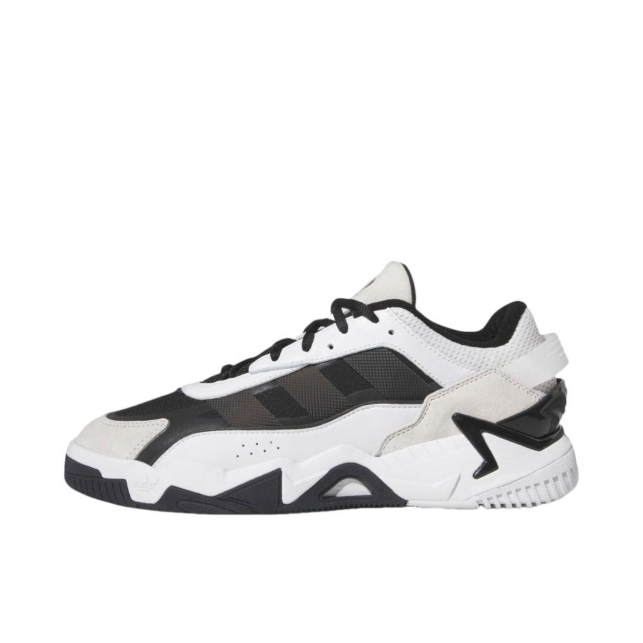 推荐商品：adidas Originals Niteball 2.0 防滑耐磨 轻便透气 织物 复古 面包鞋 运动休闲鞋 黑色/白色