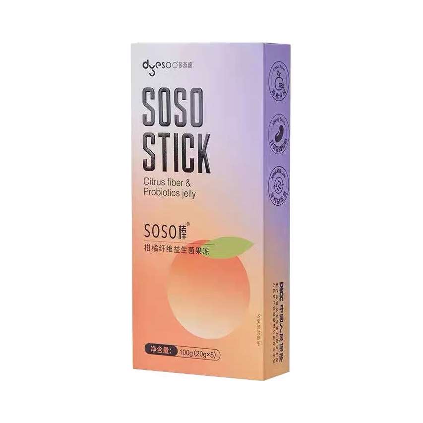 推荐商品：多燕瘦 soso棒柑橘纤维益生菌果冻 盒装 益生菌阻碳抗糖