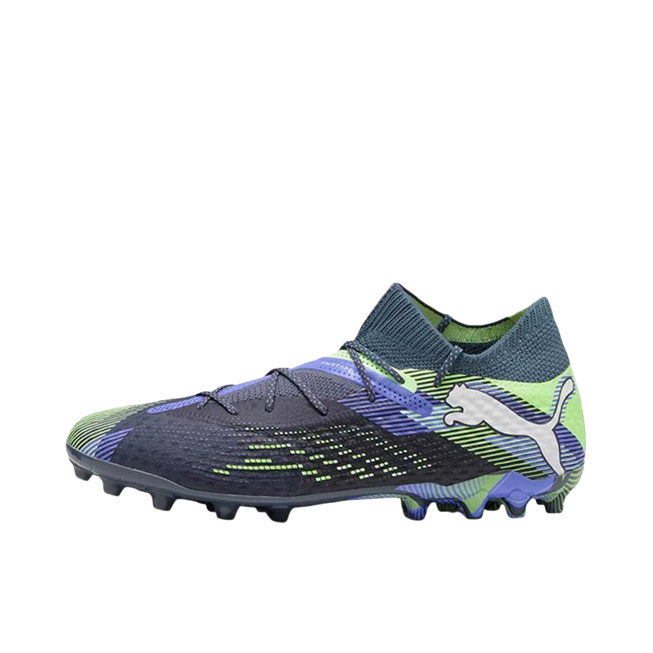 推荐商品：Puma/彪马 Future 7 Ultimate MG 胶质短钉 轻便 防踢 支撑 人造草坪 足球鞋 深空灰/白色/青苹绿