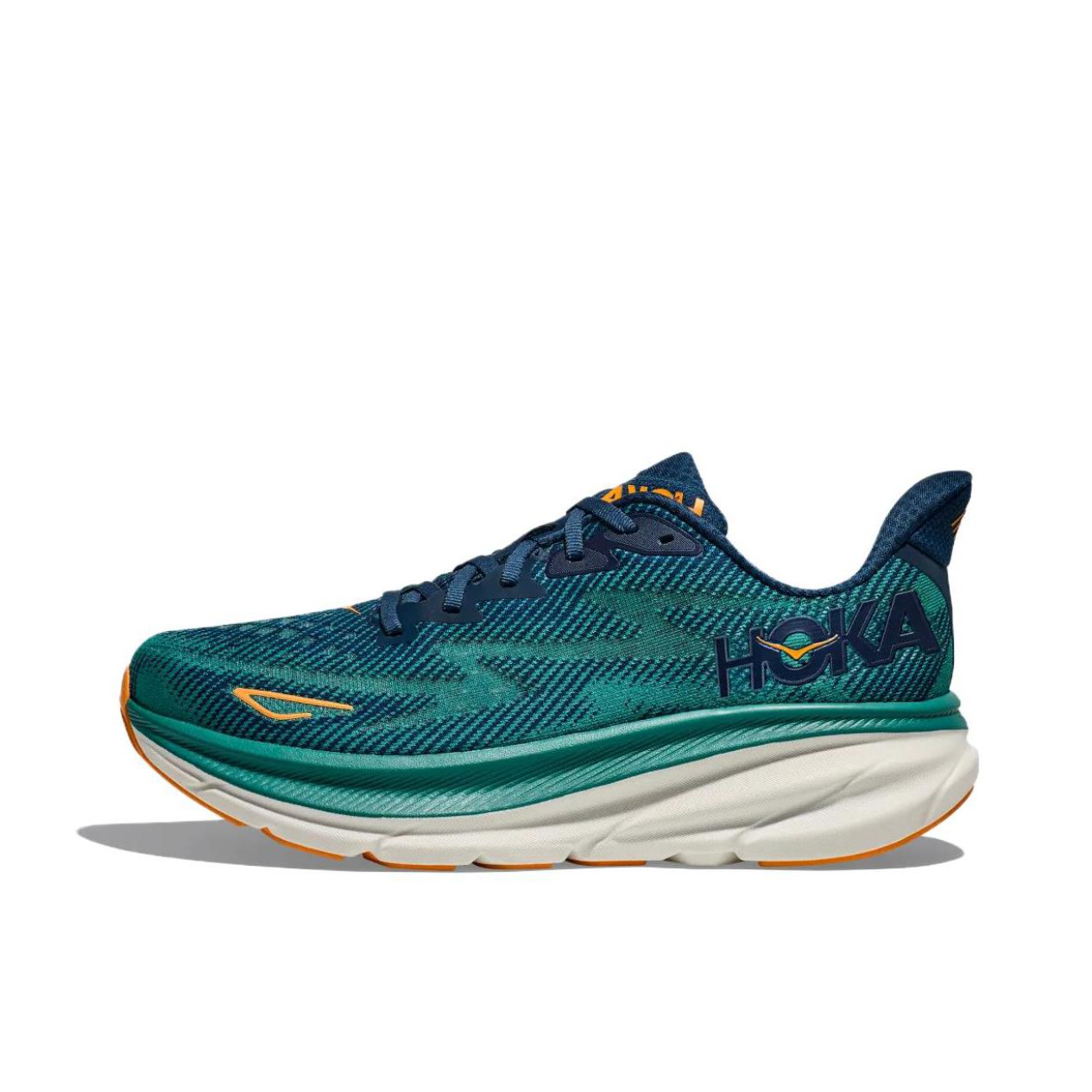 推荐商品：HOKA ONE ONE Clifton 9 克利夫顿 9 舒适减震 跑鞋  午夜绿/蓝色