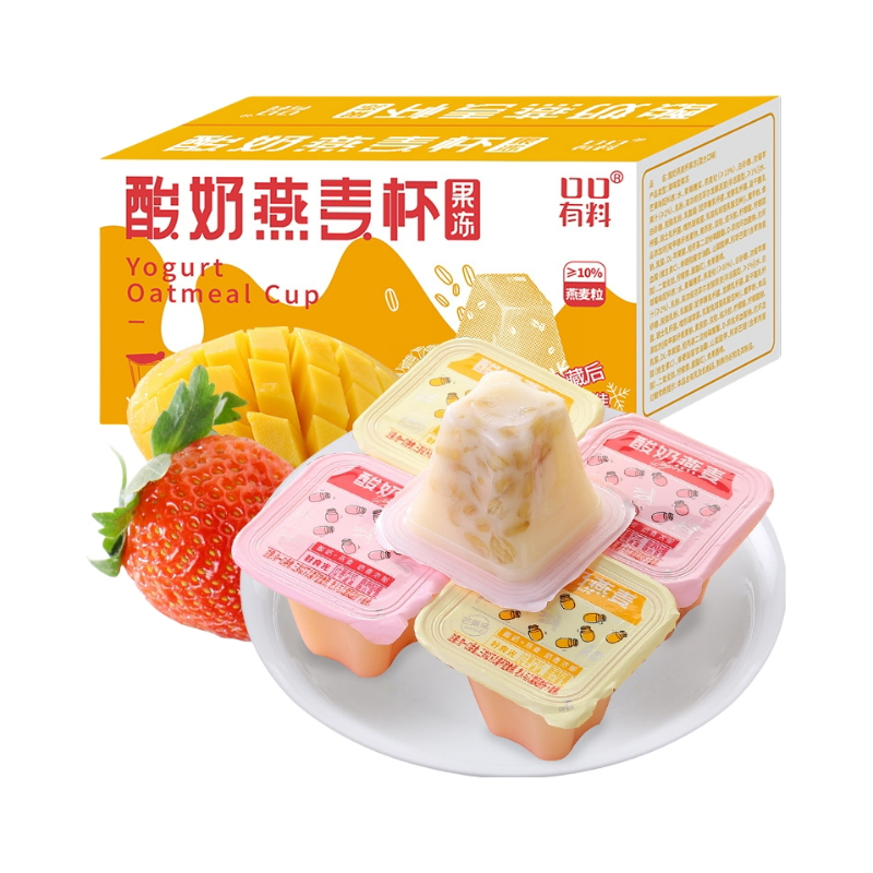 推荐商品：口口有料 酸奶燕麦果冻 箱装