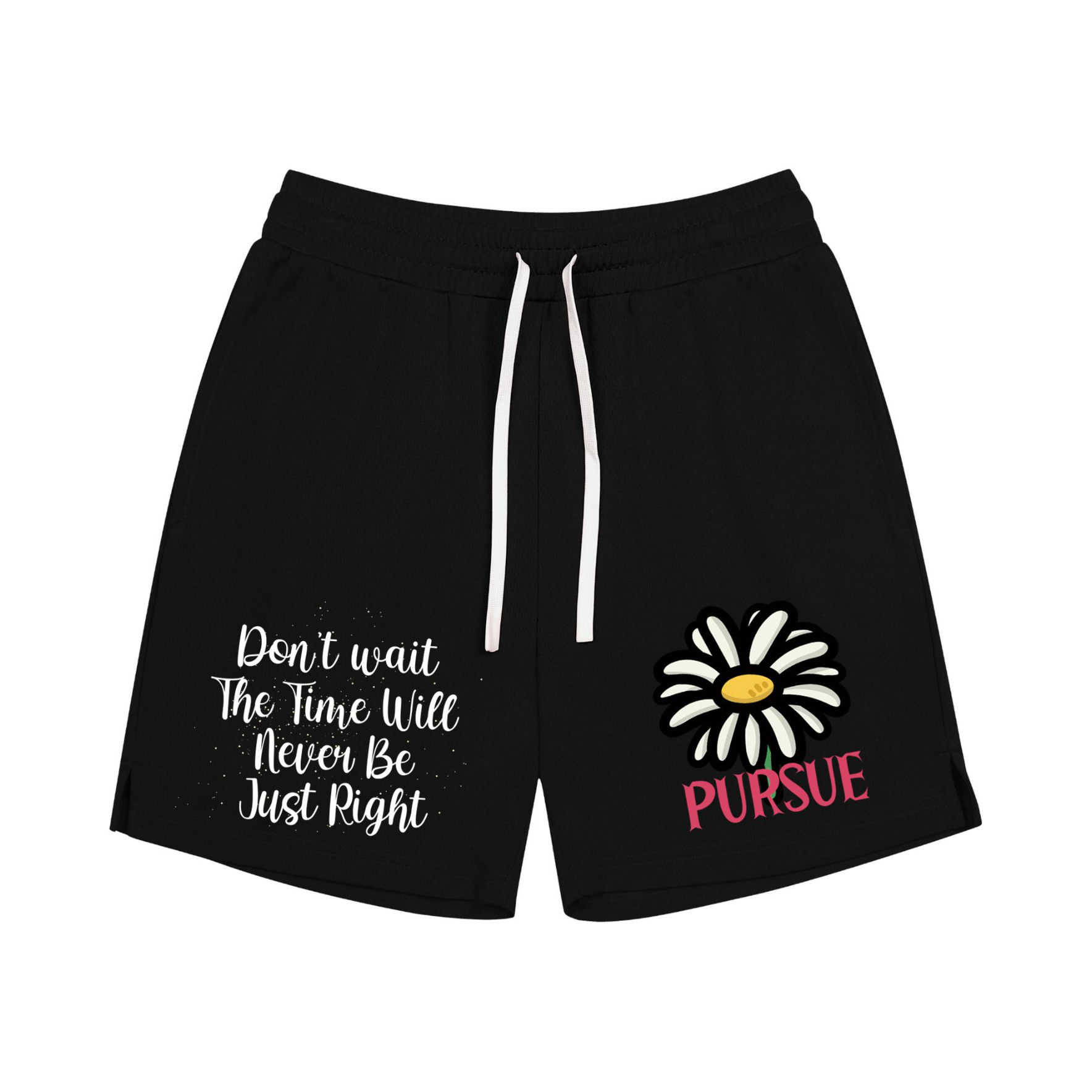 推荐商品：TIP-OFF 美式复古三四分花卉字母印花运动短裤 TPDK2025010 黑