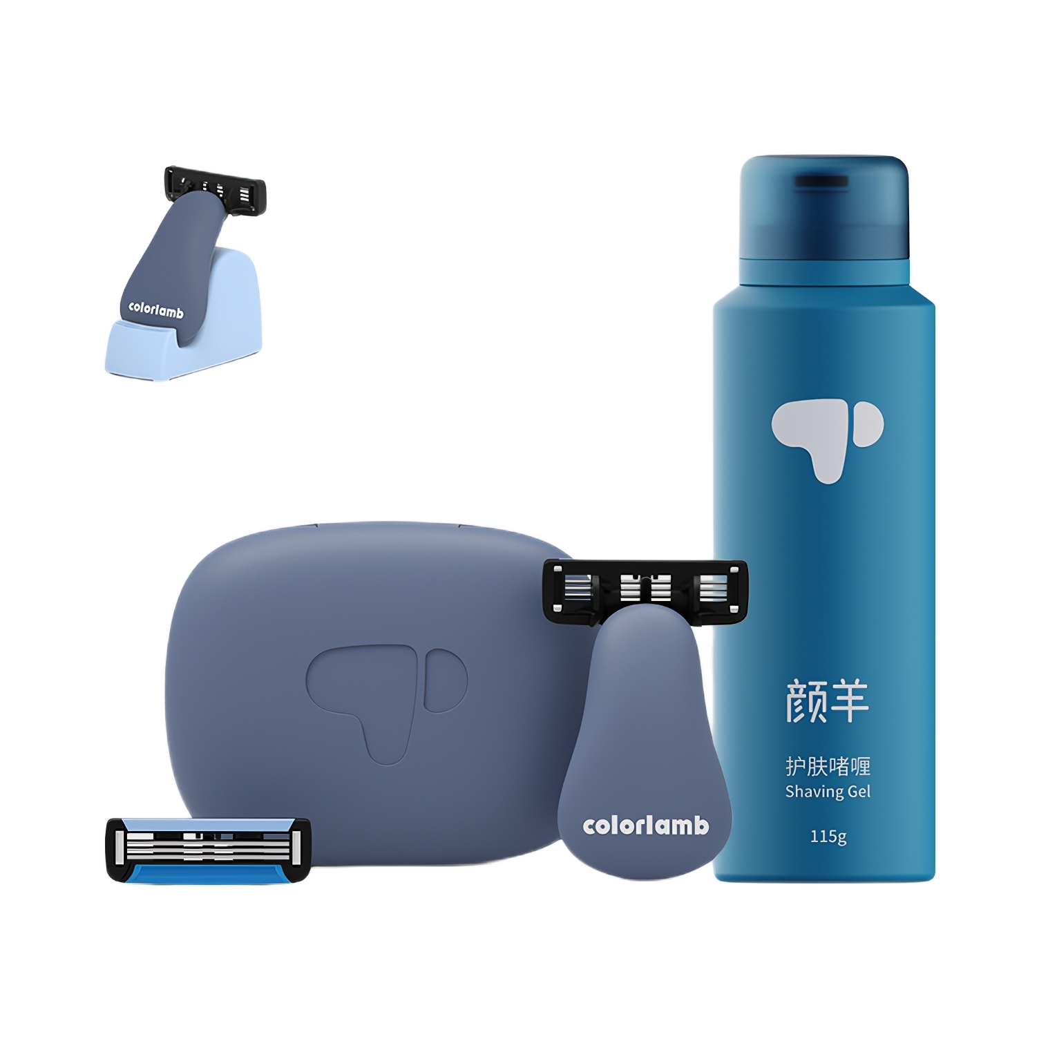 推荐商品：COLORLAMB/颜羊 男士手动刮胡刀5层刀片剃须刀 便携式