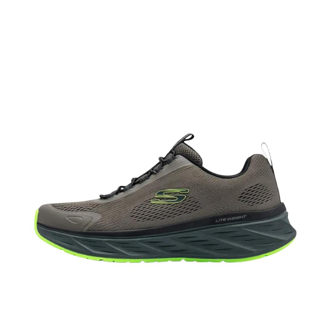 推荐商品：Skechers/斯凯奇 跑鞋 缓震回弹透气轻便 8790296 黑色/橄榄绿