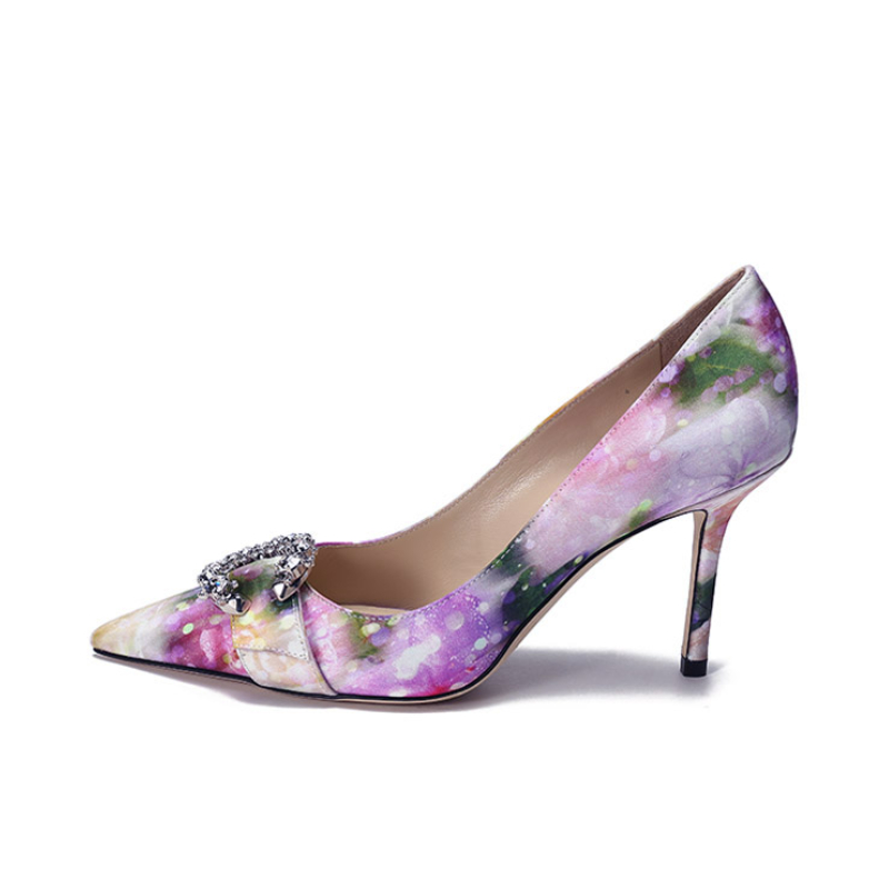 推荐商品：Jimmy Choo Saresa 85 气质优雅 高跟鞋 紫色/蓝色