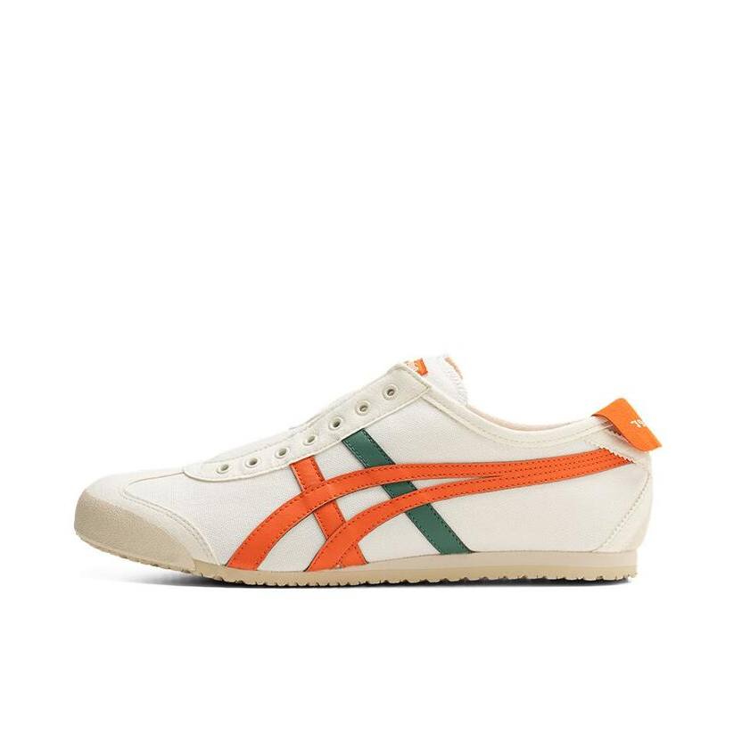 推荐商品：Onitsuka Tiger/鬼塚虎 Mexico 66 Slip-on 懒人鞋 德训鞋 运动休闲鞋 复古轻便透气一脚蹬舒适百搭 米白/亮橙/草绿