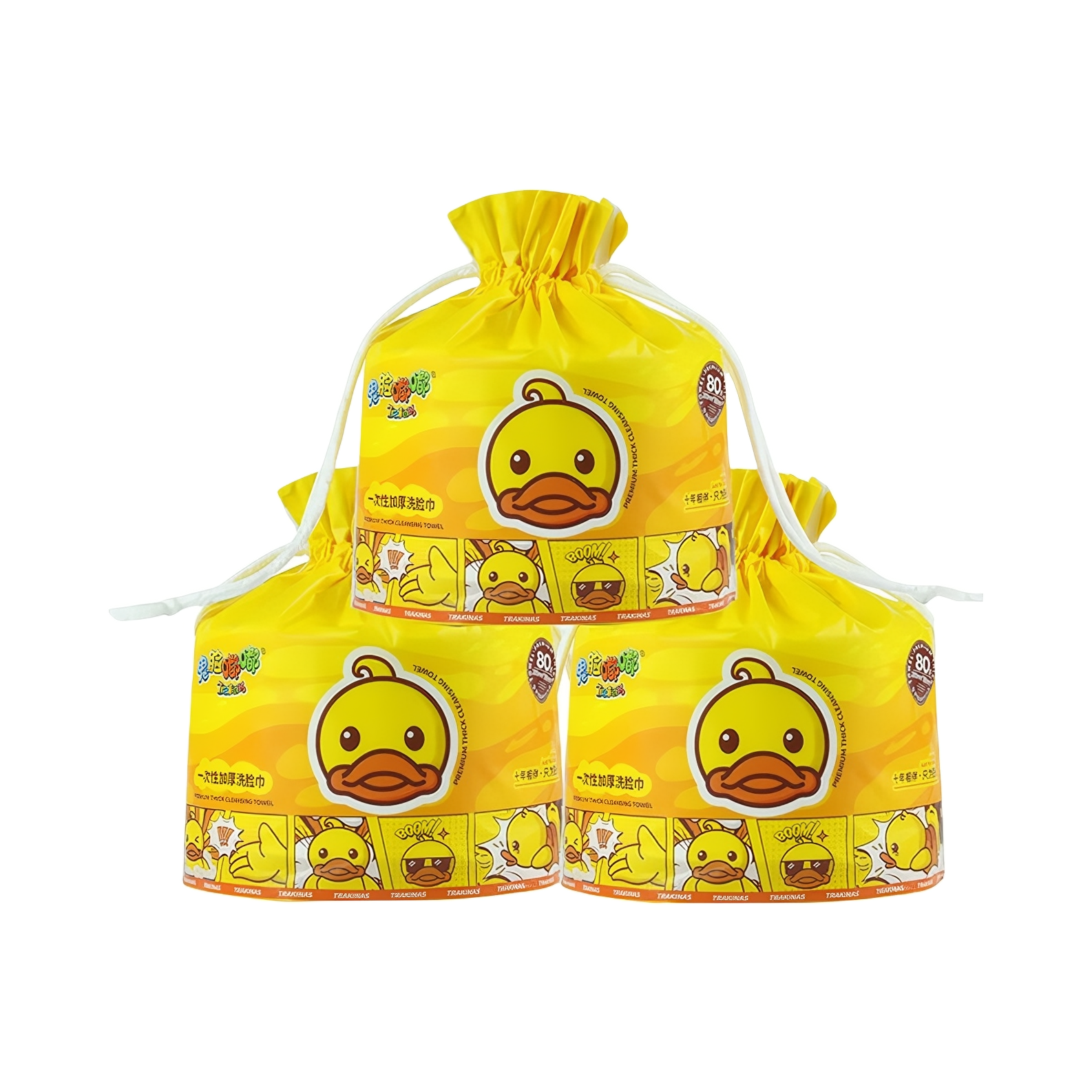 推荐商品：鬼脸嘟嘟 婴童加厚珍珠纹棉柔巾洗脸巾干湿两用一次性