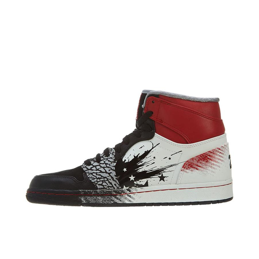 推荐商品：Air Jordan 1 板鞋 运动休闲鞋 复古潮流支撑合成革 Dave White Wings for the Future 高帮/黑白涂鸦