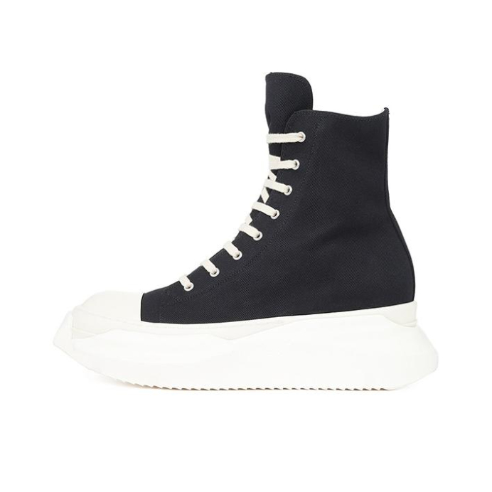 推荐商品：Rick Owens DRKSHDW 板鞋 舒适耐磨轻便厚底时尚百搭简约休闲圆头牛仔布织物 黑色/牛仔布