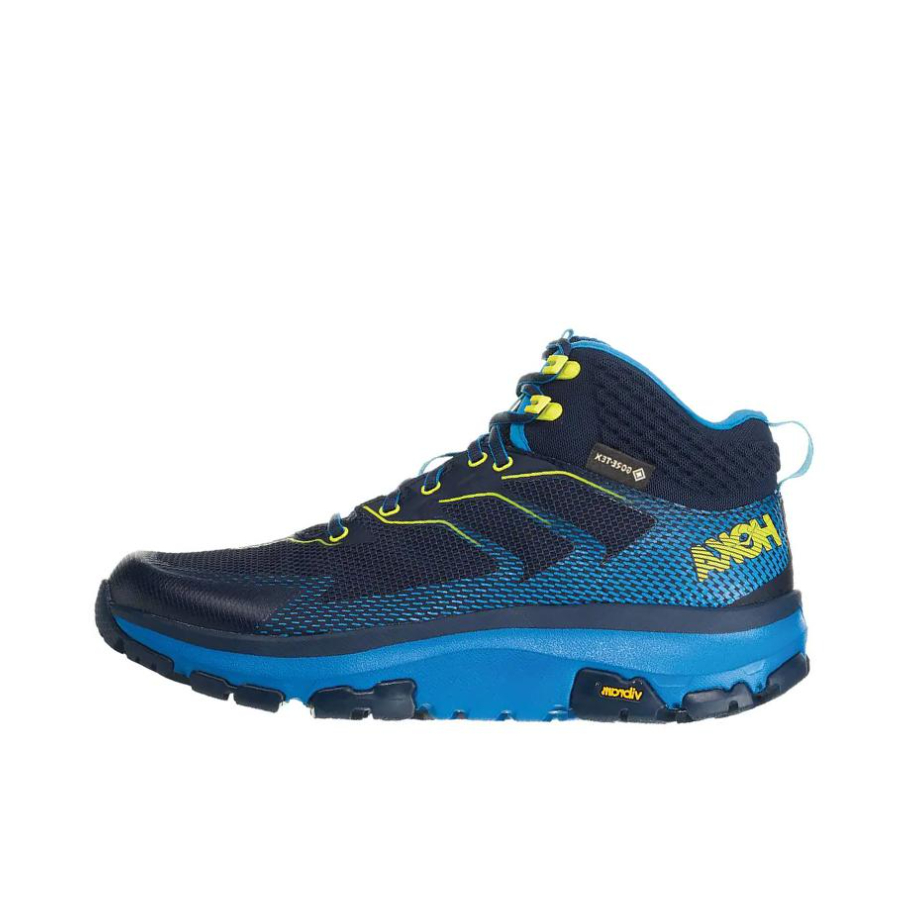 推荐商品：HOKA ONE ONE Toa Sky 耐磨透气 户外登山 徒步鞋 蓝色