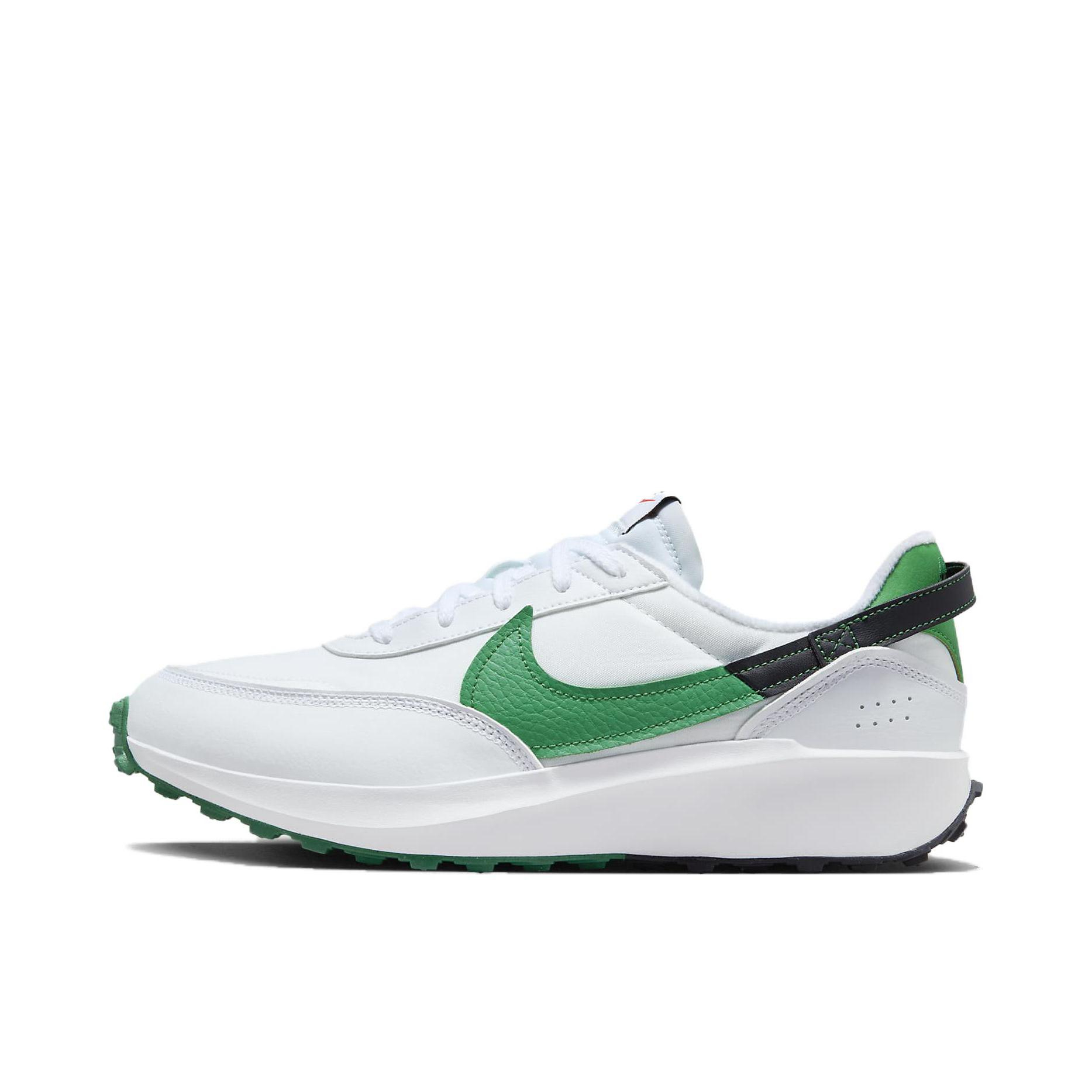 推荐商品：Nike Waffle Debut 运动休闲鞋 轻便缓震防滑复古圆头抓地包裹性 白色/绿色/黑色