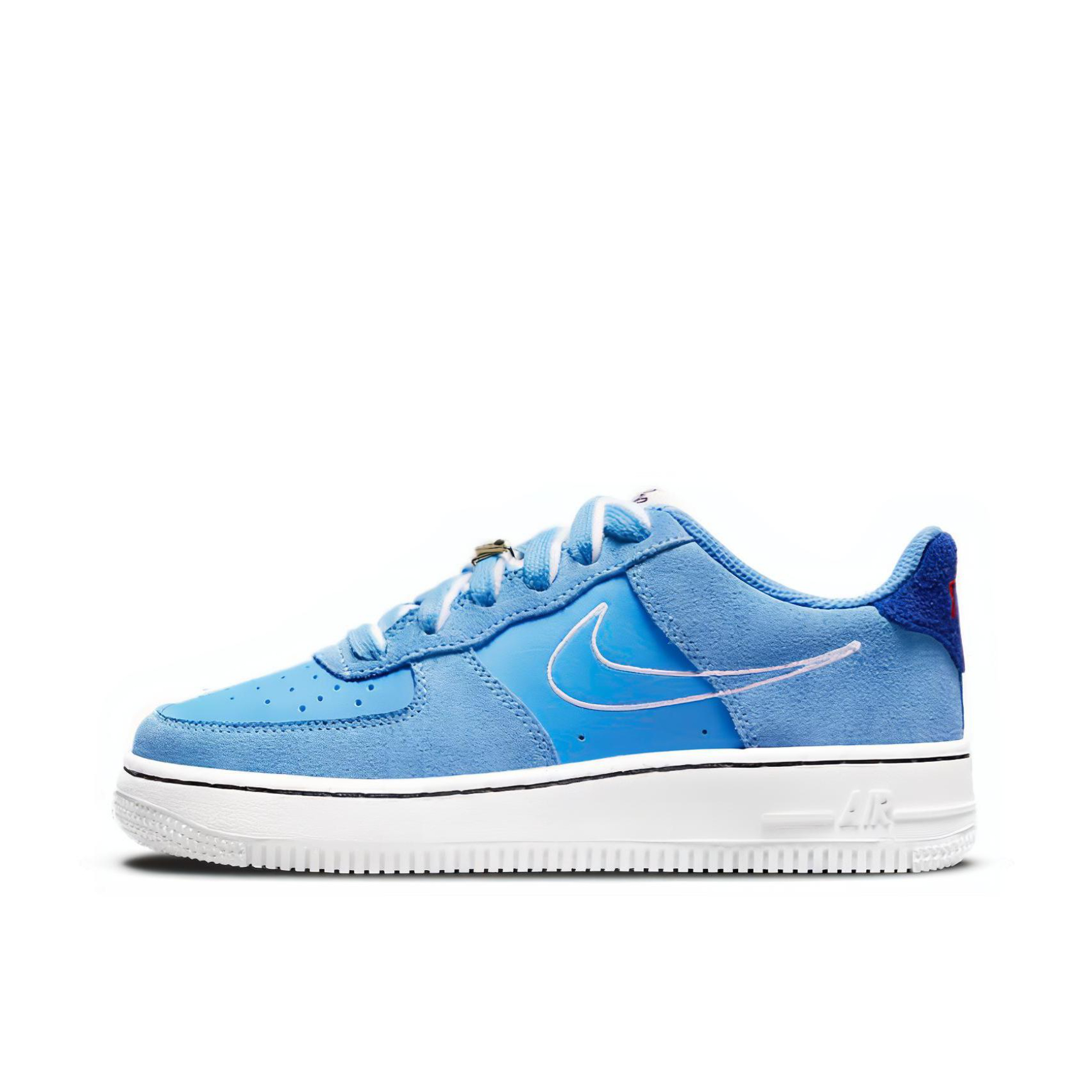推荐商品：Nike Air Force 1 空军一号 板鞋 轻便舒适百搭耐磨防滑复古 低帮/GS/蓝色/金扣