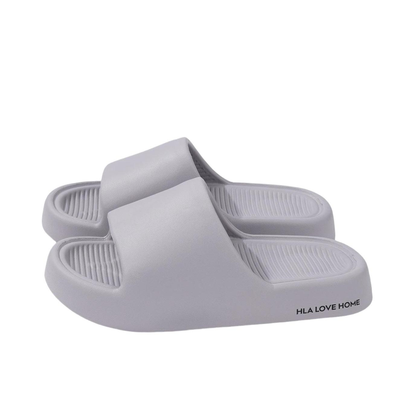 推荐商品：海澜之家 防臭 EVA 厚底 家居 踩屎感 拖鞋 HCATXCCU1119E 灰色