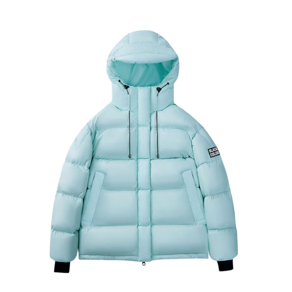推荐商品：BLACK&COLOR 白鸭绒纯色短款羽绒服 男女同款 BD33778 冰岛蓝 
