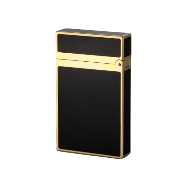 推荐商品：【送礼推荐】S.dubtnt/都柏特 朗声纯黄铜充气侧滑砂轮钢音清脆气体银边全铜不防风中国漆打火机