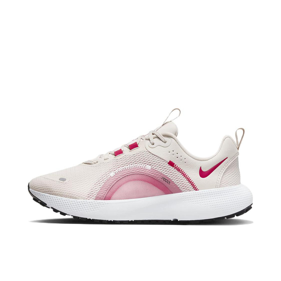 推荐商品：Nike React Escape Run 2 跑鞋 舒适回弹缓震耐磨网面透气轻便防滑休闲运动 粉色/红色/白色
