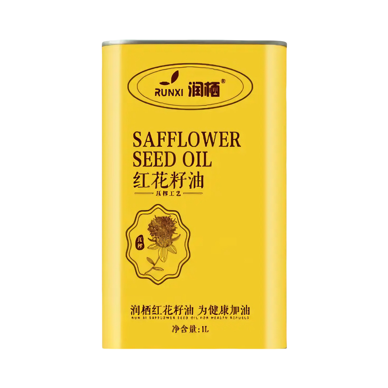 推荐商品：RUNXI/润栖 红花籽油 罐装