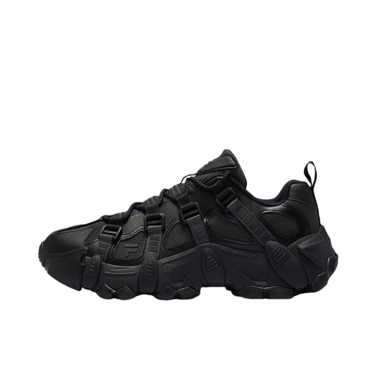推荐商品：FILA/斐乐 EXOCET 机能 抗冲击 织物 防滑耐磨 舒适 包裹性支撑 合成革 百搭复古 运动休闲鞋 T12W431610F 女款/黑色