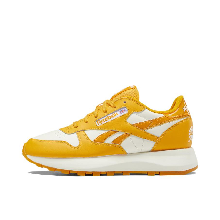 推荐商品：Reebok/锐步 Royal Nylon 运动休闲鞋 时尚潮流减震回弹防滑耐磨舒适透气复古低帮轻便 白黄色