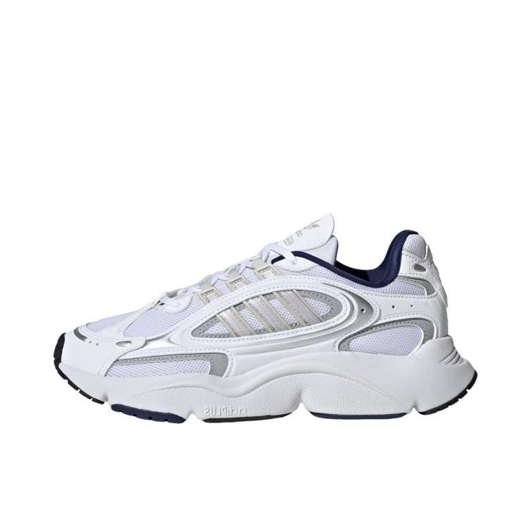 推荐商品：adidas Originals Ozmillen 舒适缓震 网面 防滑耐磨 复古 运动休闲鞋 老爹鞋 白色/金属银/黑色