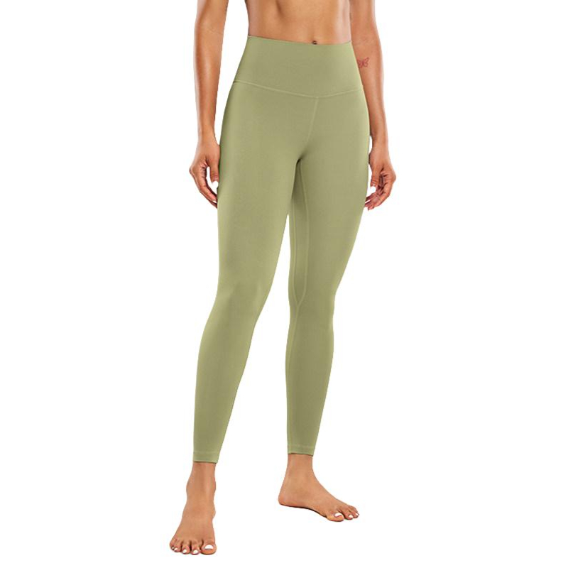 推荐商品：CrzYoga 高腰透气纯色紧身裤 女装 R616A24 苔藓绿