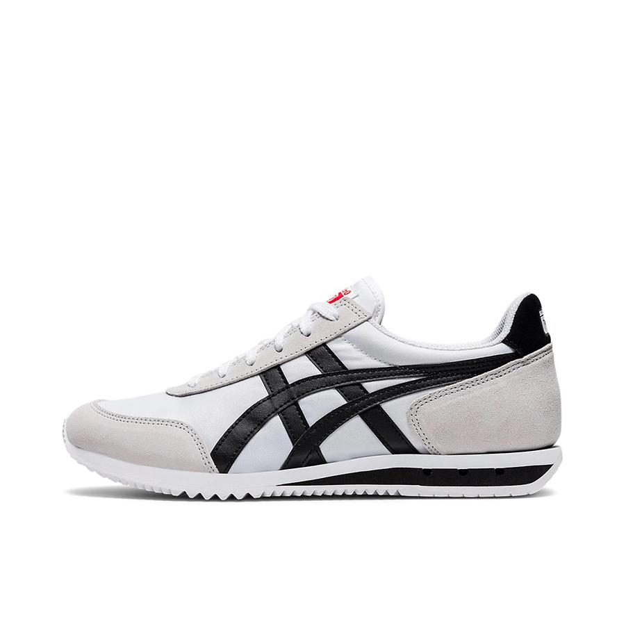 推荐商品：Onitsuka Tiger New York 复古百搭 潮流 防滑耐磨 轻便透气 织物 运动休闲鞋 白色/黑色