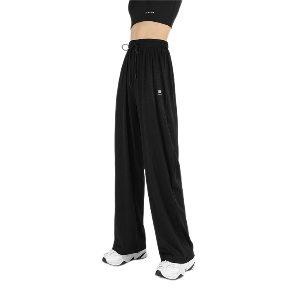 推荐商品：MaxRun World 直筒透气薄款阔腿长瑜伽裤 女装 W30-11 黑/加长款