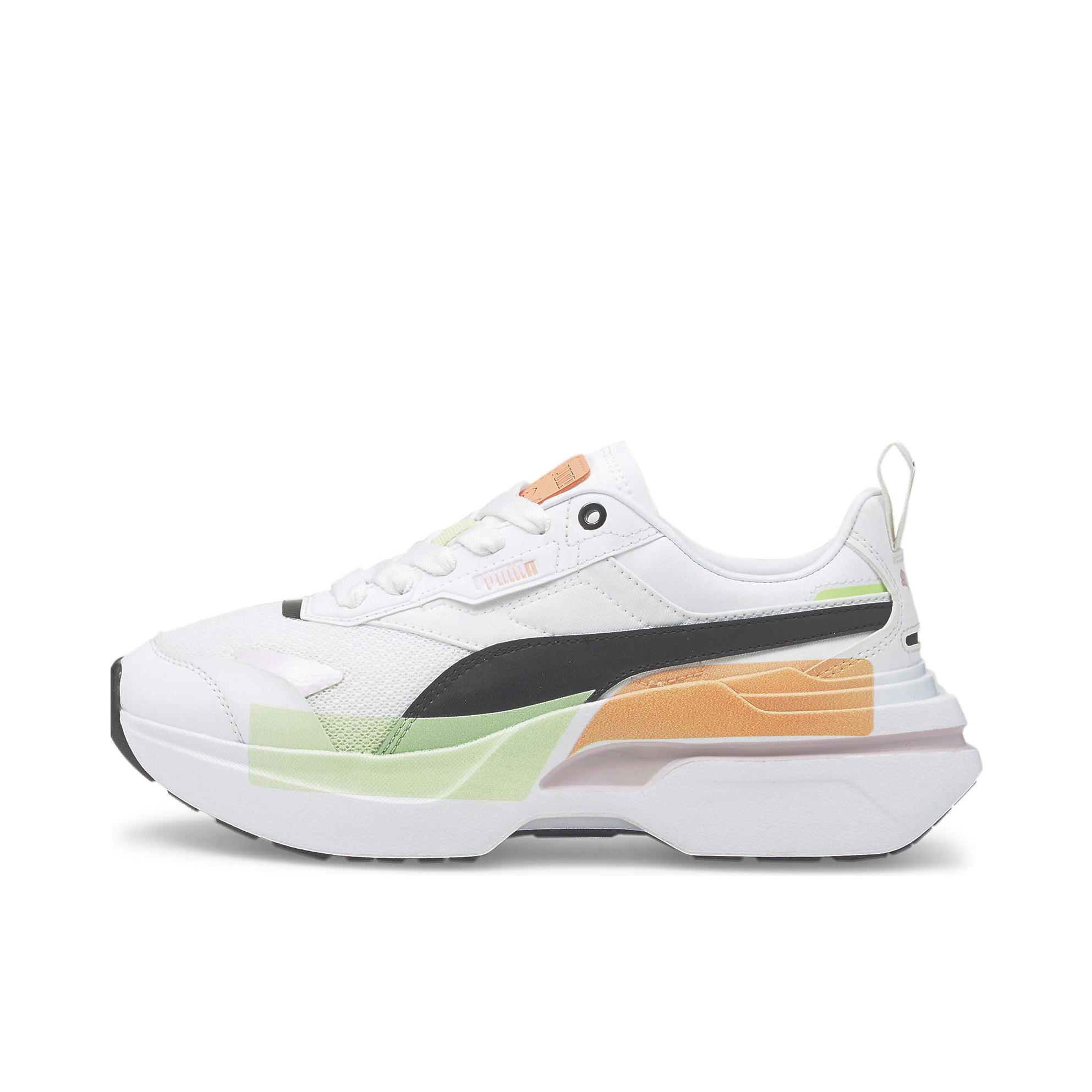 推荐商品：Puma/彪马 Kosmo Rider 运动休闲鞋 防滑耐磨减震回弹网面轻便复古厚底 白色/绿色/橙色