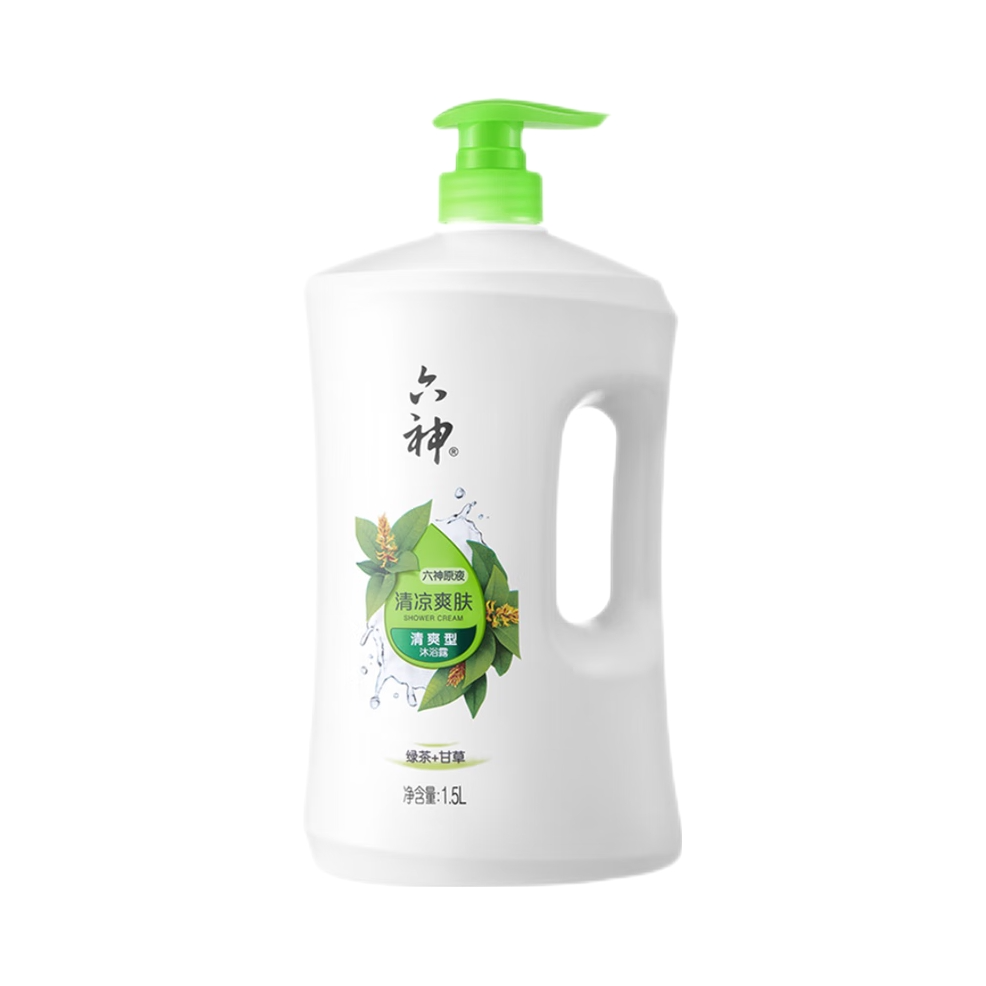 推荐商品：六神 清爽凉肤沐浴露 绿茶甘草 清凉型酷爽净透