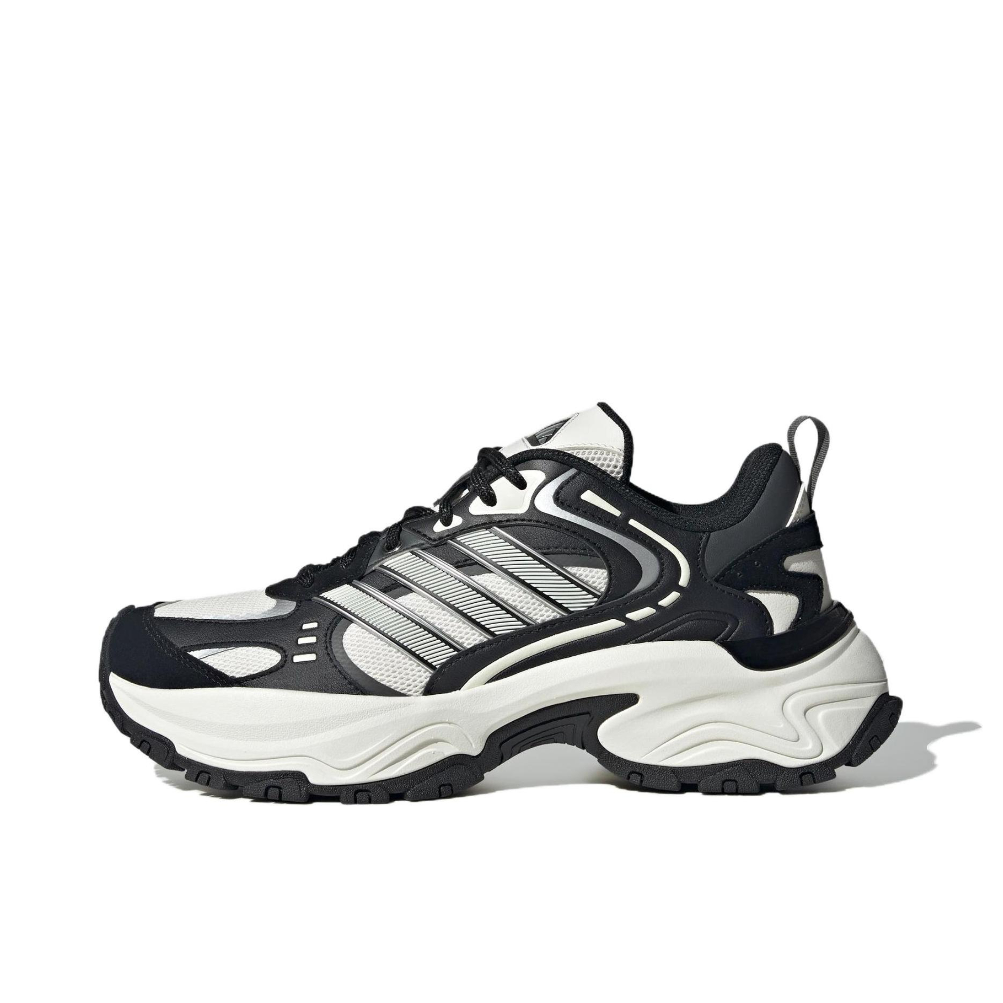 推荐商品：adidas Shadow Fever 跑鞋 缓震防滑耐磨简约时尚潮流百搭回弹轻运动 黑色/深灰/白色