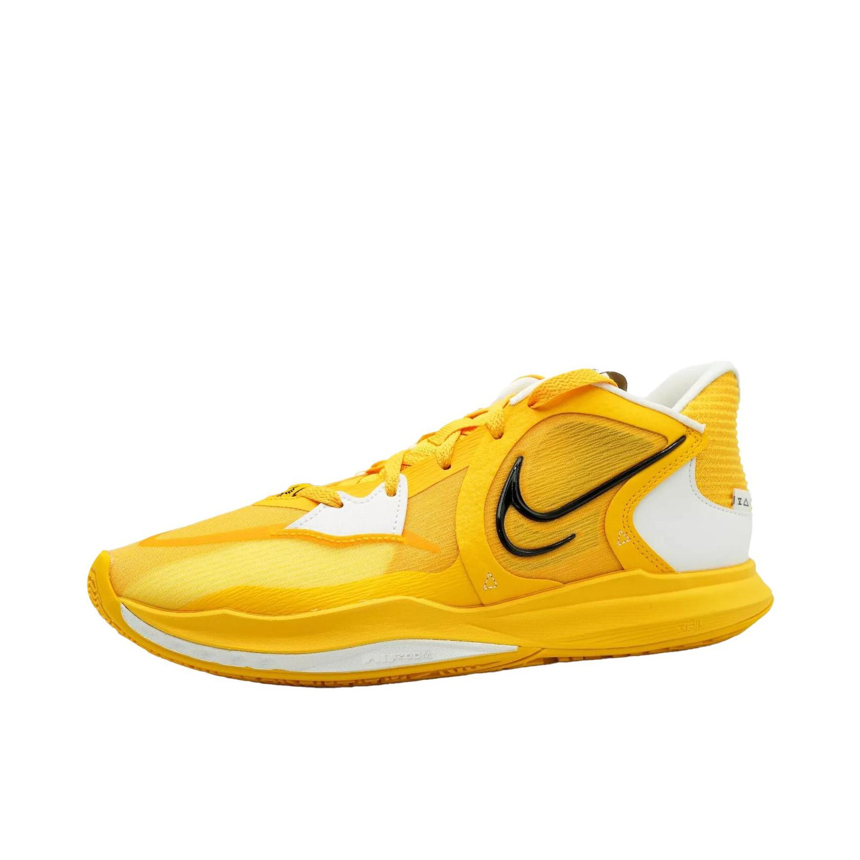 推荐商品：Nike Kyrie Low 5 透气 防滑耐磨 支撑 圆头织物 实战 篮球鞋 金色/白色 